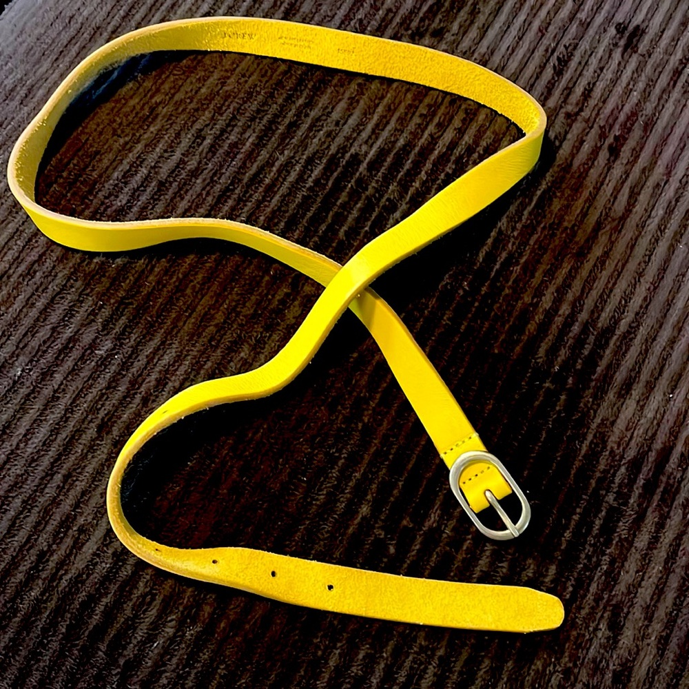 Jcrew Yellow leather belt Sz Large